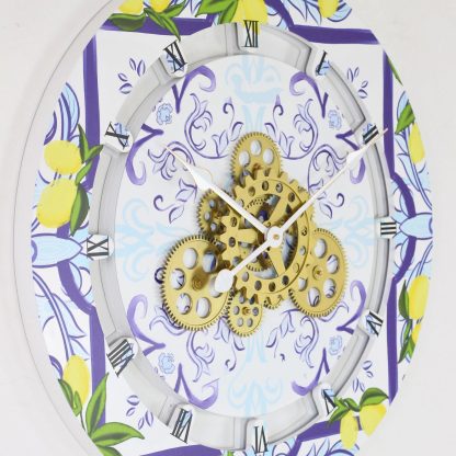 Lemon-style art gear wall clock - Image 2