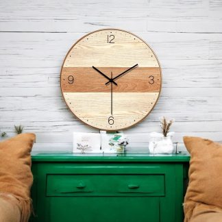 Nordic style wooden wall clock