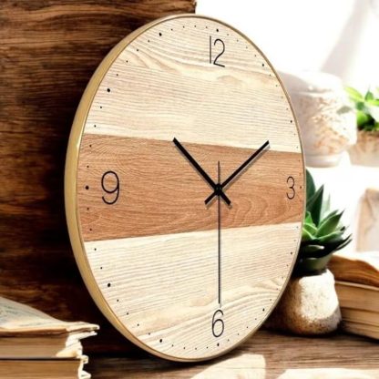 Nordic style wooden wall clock - Image 2