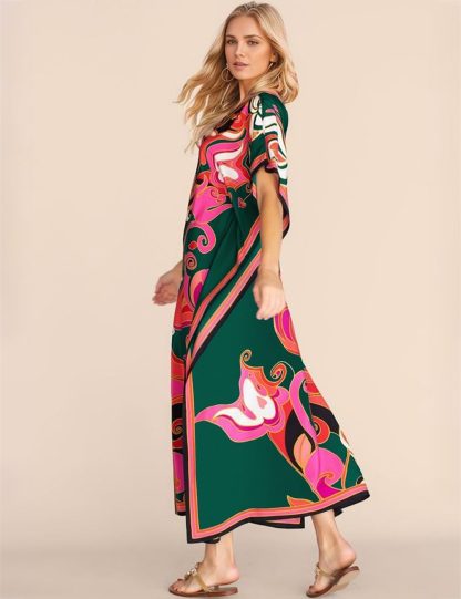 Vintage art print robe dress - Image 3