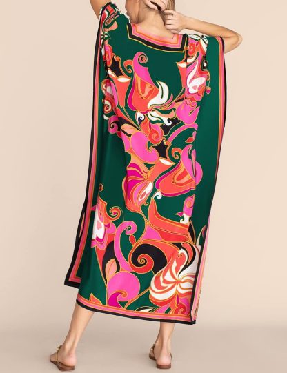 Vintage art print robe dress - Image 2