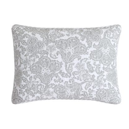 Light gray patterned quilted three-piece bed sheet set - Image 6