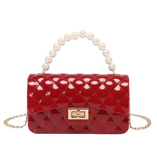 Red Pearl Handbag Crossbody Bag