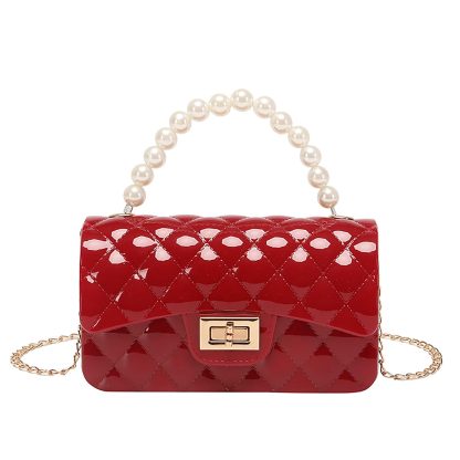 Red Pearl Handbag Crossbody Bag