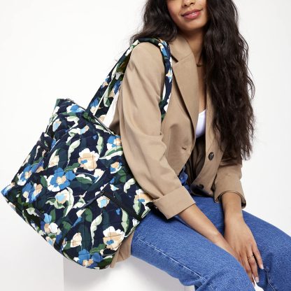 Floral Quilted Tote Bag - Image 6