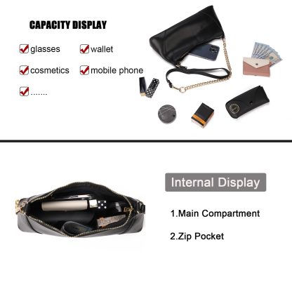 Black chain underarm bag - Image 6