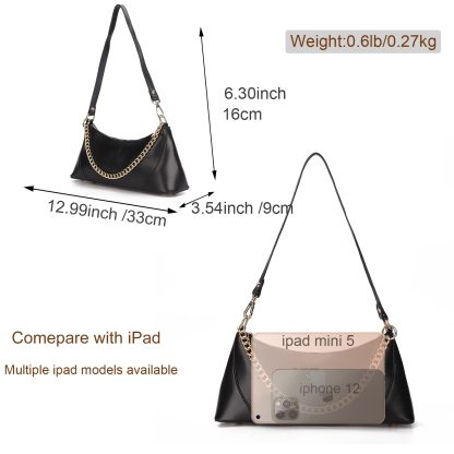 Black chain underarm bag - Image 4