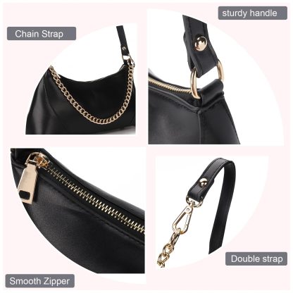 Black chain underarm bag - Image 3