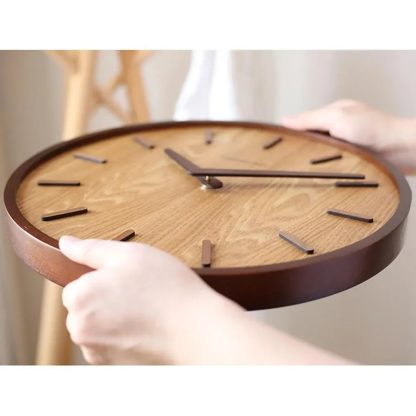 Nordic style solid wood wall clock - Image 2