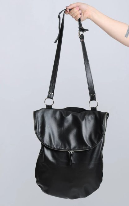 Fashionable dark style simple shoulder bag