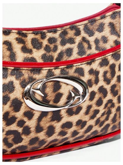 Wild leopard print chain underarm bag - Image 6