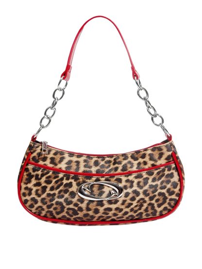 Wild leopard print chain underarm bag - Image 5