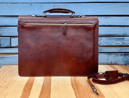 Handmade leather briefcase - Image 4