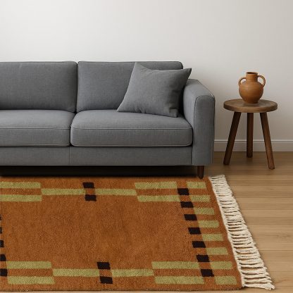 Moroccan style geometric border rug - Image 4