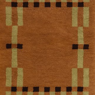Moroccan style geometric border rug