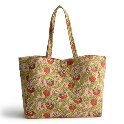 tomato print quilted tote bag - Image 9
