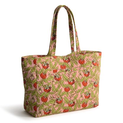 tomato print quilted tote bag - Image 7