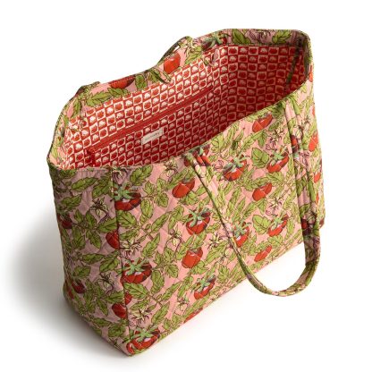 tomato print quilted tote bag - Image 5