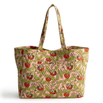 tomato print quilted tote bag - Image 3