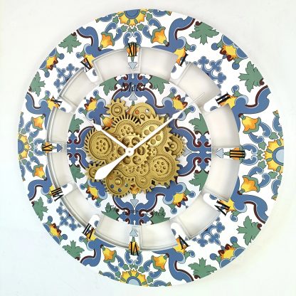 Painted Art Gear Wall Clock - Image 5