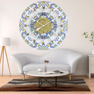 Painted Art Gear Wall Clock