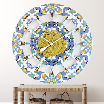 Painted Art Gear Wall Clock - Image 3