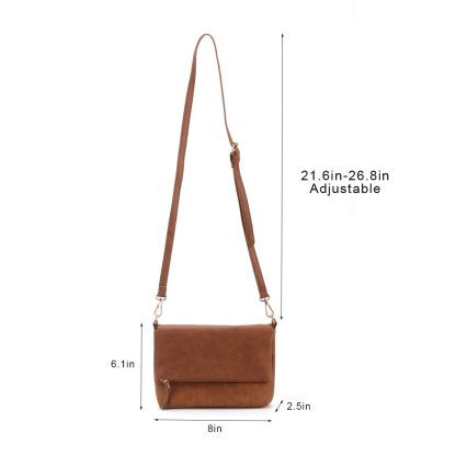 Brown Flap Crossbody Bag - Image 7