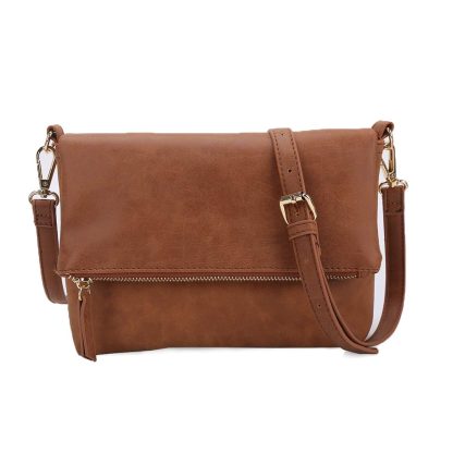 Brown Flap Crossbody Bag