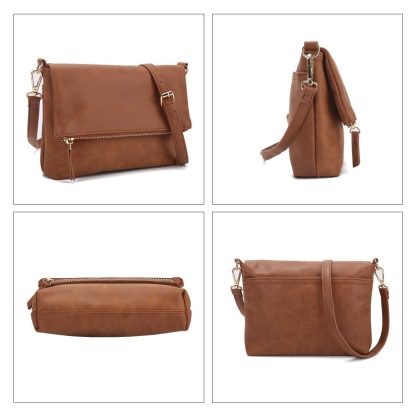 Brown Flap Crossbody Bag - Image 5