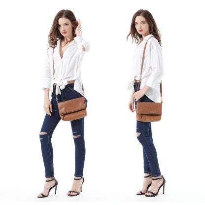 Brown Flap Crossbody Bag - Image 4