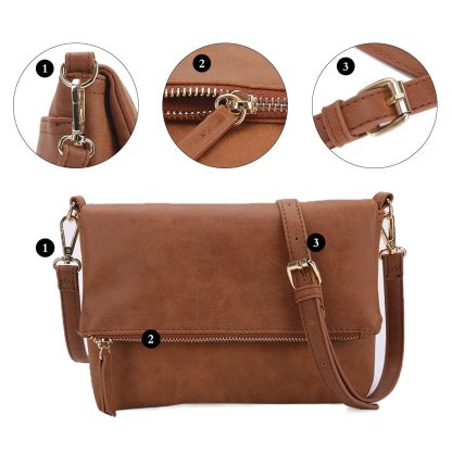 Brown Flap Crossbody Bag - Image 3
