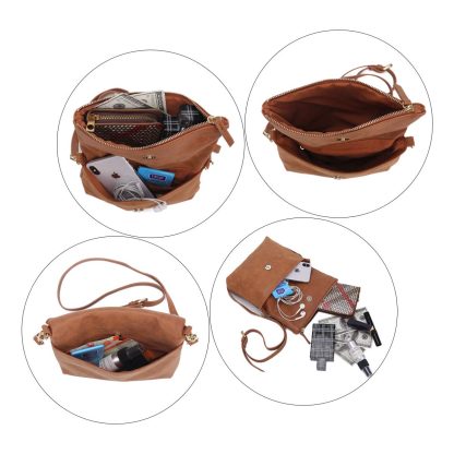 Brown Flap Crossbody Bag - Image 2