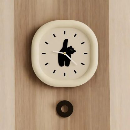 Cute cat-shaped wall clock - Image 3