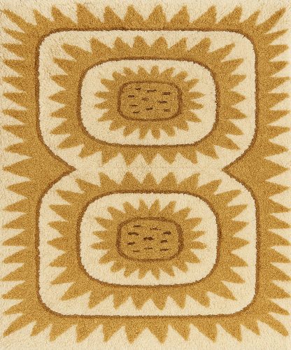Warm brown geometric pattern carpet
