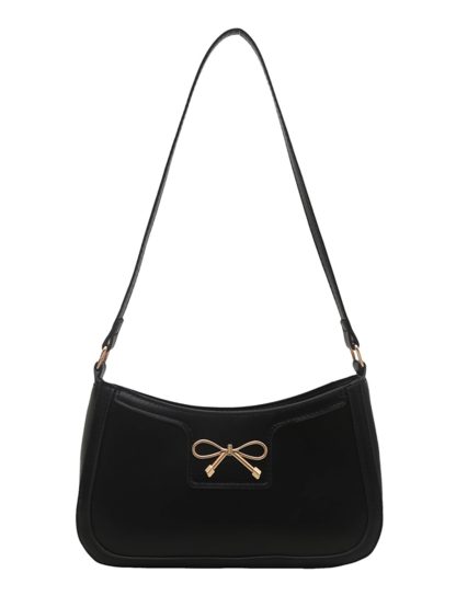 Bow-detailed leather underarm bag - Image 5