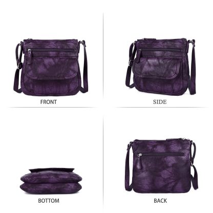 Vintage distressed purple crossbody bag - Image 2