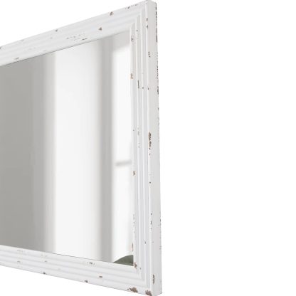 French style distressed solid wood dressing mirror - Image 4
