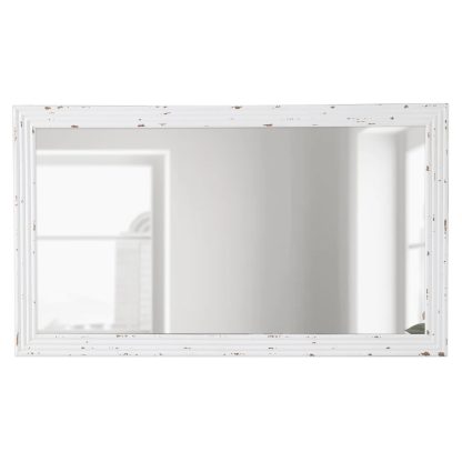 French style distressed solid wood dressing mirror - Image 2