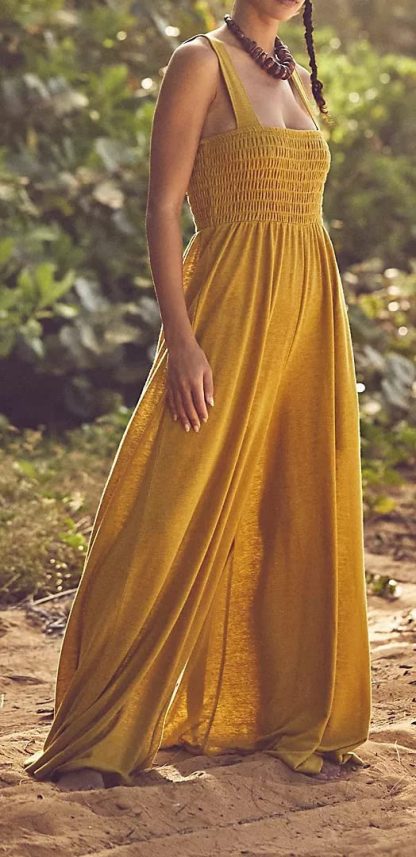 Women's pleated tight wide-leg jumpsuit - Image 3