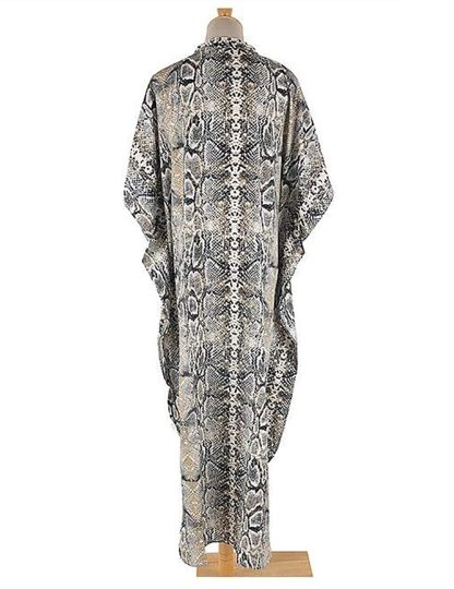 snake print robe dress - Image 8