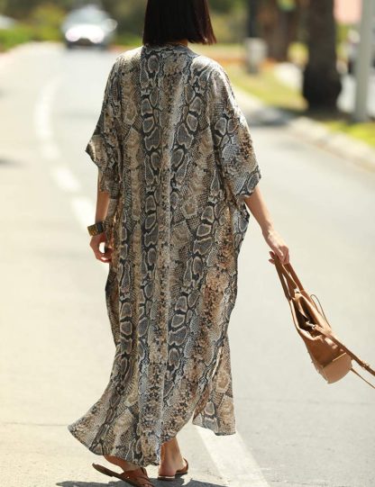 snake print robe dress - Image 3