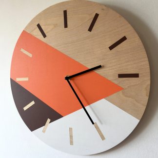 Contrast color aesthetic wooden wall clock