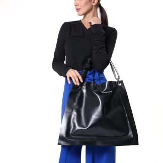Large-capacity shiny tote bag