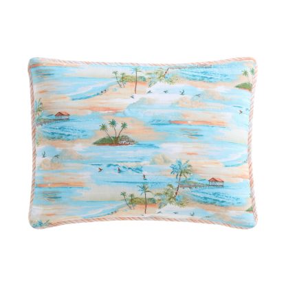 Seaside Coconut Tree Print Three-Piece Bedspread Set - Image 9