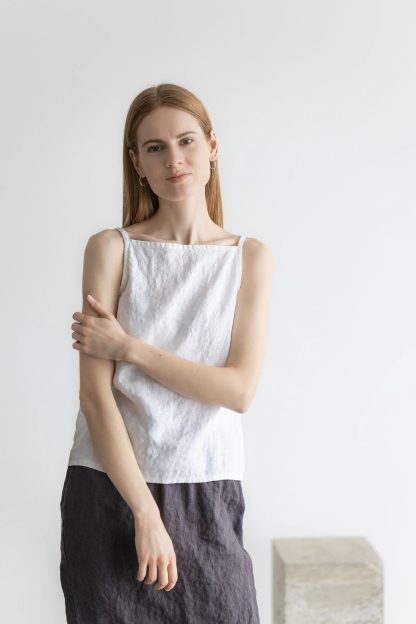 Square Summer Linen Vest - Image 2