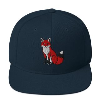 Red Fox Embroidered Colorblock Baseball Cap