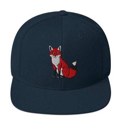 Red Fox Embroidered Colorblock Baseball Cap