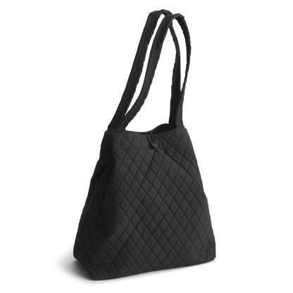 Large-capacity diamond-patterned tote bag