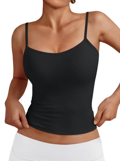 Women's Black Spaghetti Strap Camisole