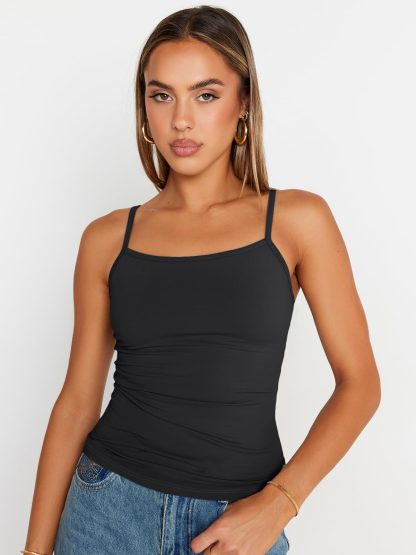 Women's Black Spaghetti Strap Camisole - Image 6